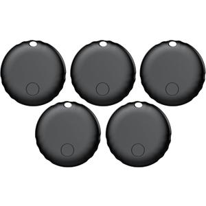 Tracker Tag, Smart Tag Works with Find My App (iOS 14.6 Above), Keys Finder and Item Locator for Luggage, Backpack, Suitcases and More, Replaceable Battery, IP67 Waterproof Tracking Tags-5 Pack(Black)