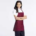 Uncommon Threads Unisex Adjustable 3 Pocket Restaurant Bib Apron (Red, XS)