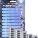 Cotchear 30pcs Alkaline Cell Batteries Assorted 1.55 Volt AG1/LR621 AG3/LR41 AG4/LR626 AG5/LR754 AG12/LR43 AG13/LR44 Coin Batteries Set 0% Mercury