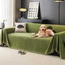 100% Waterproof Sofa Covers for Pets Couch Covers Dogs Cats Sofa SlipCover for Sectional Couches Reclining Armseat Futon Washable Furniture Protector Covers for Living Room(71" x 51", Green)