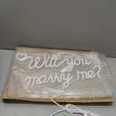 Arttown 6.6 FT Heart Arch Stand,Will You Marry Me LED Light Sign Gold