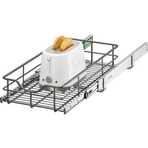 ALINE FURNITURE Pull Out Cabinet Organizer - 11" W x 22" D Soft Close Pullout Shelves for Kitchen Cabinets - Slide Out Drawers, Heavy Duty Steel Wire