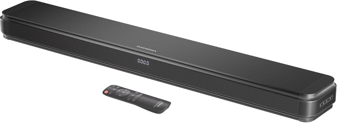 2.1ch 120W Sound Bar for TV with Dolby Audio and Dual Built-in Subwoofers, Bluetooth TV Speaker Soundbar with HDMI-ARC, RCA and Optical Connectivity, Enhanced Clarity and Balanced Bass, Black