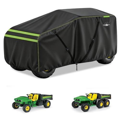 Gator Cover for John Deere LP93547 CPLP93547,600D Heavy Duty All Weather Protection UTV Cover Compatible with John Deere Gator TH 6×4 / TE 4×2 with Windproof Buckles (Black)