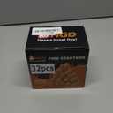 HGD Fire Starter(32pcs), Natural Charcoal Starters, Firestarters for Indoor Fireplace, BBQ, Campfire, Wood Stove, Chimney, Fire Pit, Grill, Smoker, Indoor Outdoor Use, Weather-Resistant (Roll)