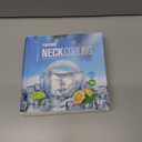 2PCSMixed Sizes Neck Cooling Tubes with Snap Button | Reusable Ice Wraps + Insulated Bag | Freeze Below 64F Activate Cold Neck Rings for Outdoor Work, Sports & Heat Relief. (Black M+L)