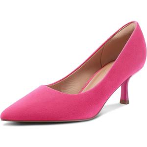 mysoft Kitten Heels for Women Low Heel Pumps 2 Inch Closed Toe Wedding Dress Shoes, 9.5