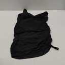 Blooming Jelly Women One Piece Swim Dress Tummy Control Swimsuits Slimming Mesh Sheer Sarong Wraps Bathing Suit (X-Large, Black)