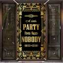 Avezano Roaring 20s Party Decorations Roaring 20s Door Cover Banner 1920s Party Decorations Retro Jazz Party Banner Speakeasy Decor