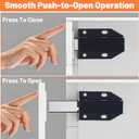 12 Pack Magnetic Push Latch Heavy Duty - Push to Open Cabinet Hardware, Touch Release Latches for Kitchen Drawers, Doors & Cabinets (Black)