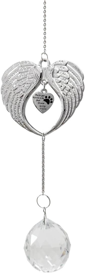 Memorial Suncatcher Gifts for Dog Loss - Loving Pet Memorial Clear Crystal Ball Grief Suncatcher for Loved One, Thoughtful Dogs Remembrance, Loss Sympathy Rainbow Maker, Easy Hanging Ball Prisms Gifts