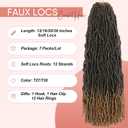 26 Inch Faux Locs Crochet Hair 7 Packs Soft Locs Crochet Hair Pre Looped Loc Hair Braids Goddess Locs Hair Ombre Blonde Distressed New Locs for Women T27
