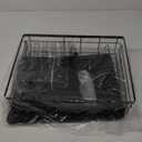 SNTD Dish Drying Rack - Extendable Dish Rack, Large Sink Drying Dish Drainer for Kitchen Counter, Stainless Steel Dish Strainer with Utensil Holder (Black)