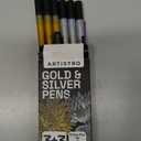 ARTISTRO 6 Gold & Silver Paint Pens - 0.7mm Extra-Fine Markers - Great for Greeting Cards, Ornament Decor, & More