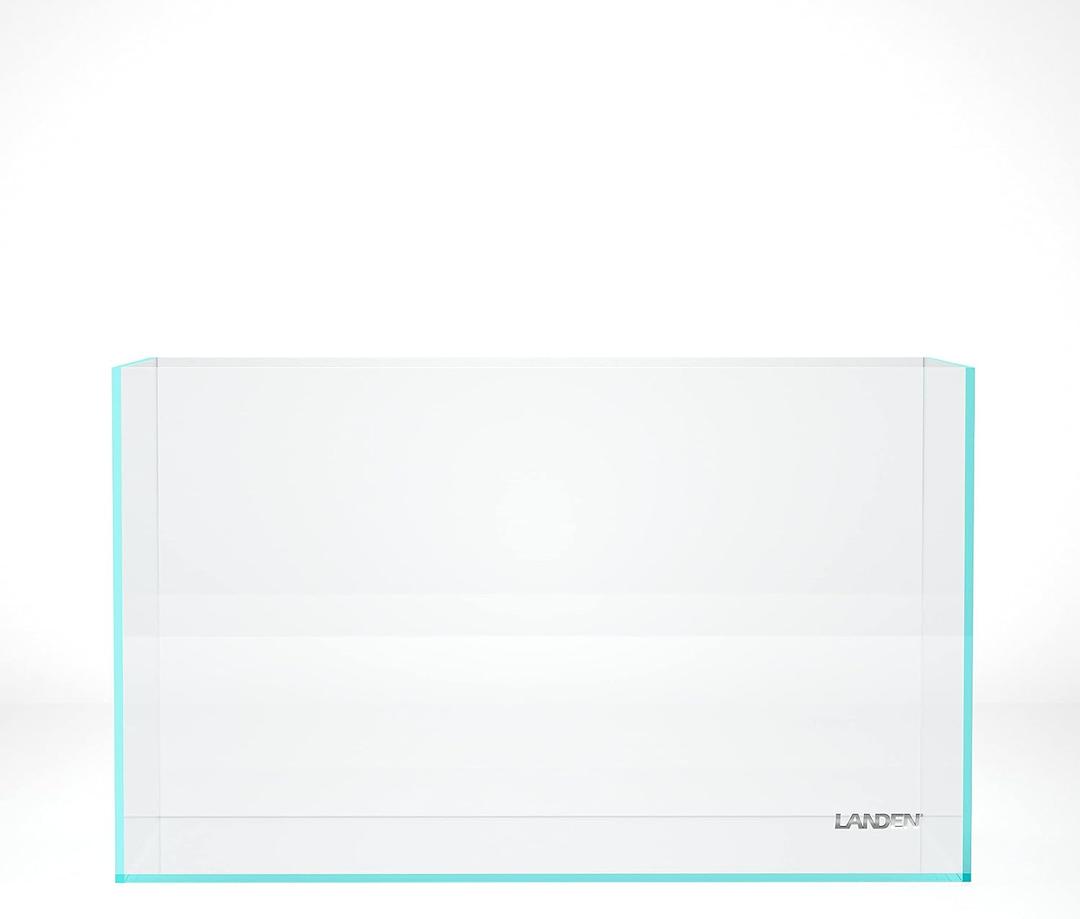 LANDEN 60P 16 Gallon Rimless Low Iron Aquarium Tank, 23.6" W 11.8" D 14.2" H (60cm x 30cm x 36cm) 6mm Thickness with Nano Foam Leveling Mat