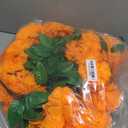 Zeyune 4 Pcs Artificial Marigold Flowers Bunch Day of The Dead Fake Marigold Bulk Silk Bushes Dia de Muertos for Day of The Dead Decoration Fake Orange Halloween Flowers for Party Wedding (Orange)