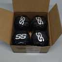 10L0L Universal Golf Cart SS Wheel Center Cap Cover for EZGO, Club Car, Yamaha, 4 PCS (Black)