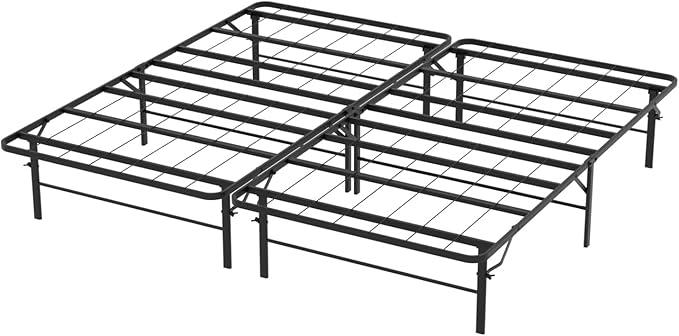 Easy-to-Assemble Metal Platform Bed Frame Sturdy Steel Construction Bed Fram Modern Steel Platform Bed Frame with No Box Spring Needed,Queen