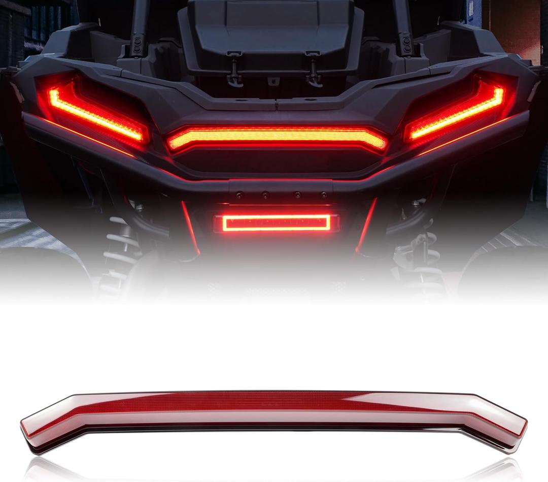 SAUTVS UTV Center Tail Light, Rear Center Accent Lamp Taillight OEM Replacement for Polaris RZR XP 1000 Turbo Sportsman 1000 XP 2019 2020 2021 2022 2023 Accessories (Red, Replace #2413431)