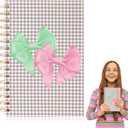 Yeaqee Witch Lined Spiral Journal Notebook Pink Green Writing Journal Notebook for Work Note Taking Witch Princess Journals for Writing Gift for Movie Fans 140 Pages, A5(6"x8")(Pink Green Bow)