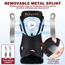 Ankle Brace for Sprained Ankle, Adjustable Knob Support with Removable Metal Splints, KTQUICK Breathable Ankle Stabilizer for Unsex, Pain Relief for Swelling, Injury Recovery & Sports, Small