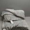 Bedsure Sherpa Blanket Queen Size for Bed - Super Soft, Cozy Fleece Thick Warm Blanket for Winter, GentleSoft Home Room Decor, Grey, 90x90 Inches