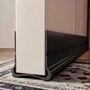 Door Draught Excluder, PVC Door Seal for Protection from Sound, Cold, Moisture and Insects Silicone (Black, 36inch)