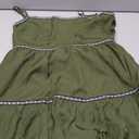 Boho Summer Dresses 2025 Spaghetti Strap Backless Sundress RIC Rac Trim Tiered A-Line Long Casual Vacation Dress, Large