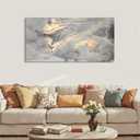 liysawg Wall Art Abstract Canvas Painting Gray Wall Decor Fluid Ink Modern Artwork for Living Room Bedroom Dining Room Home Office Decor 71"x36", 71L" x 36W"