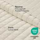 BEDELITE Velvet Quilt Set King Size - Luxury Velvet Comforter Bedding Set 3 Pieces, Soft Cozy Cream White Oversized Bedspread Coverlet for All Seasons with 2 Pillow Shams