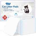 50 Count Cat Pad Refills Super Absorbent Pee Pads for Cats Enhanced Odor Control with Light Scent 16.9" x 11.4" Compatible with Tidy Cats Breeze Litter System