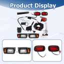 WFLNHB Golf Cart Light Kit Replacement for DS Club Car 1993-Up, Full Headlight Taillight Kit with Daytime Running Lamp Turn Signal Horn Brake Pad Hazard Blinker