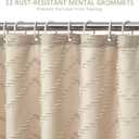 Boho Farmhouse Shower Curtain Woven Fabric Cute Beige Shower Curtain, 72 x 72 Tufted Chevron Textured Striped Modern Farmhouse Minimalist for Bathroom