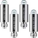 Funtery 3 Pcs Halogen Replacement Bulbs Compatible with Welch Allyn, 3.5v Lamp Type 03100-u Otoscope Lamp