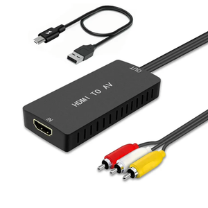 LVY HDMI to RCA Converter, Composite Video Audio Converter Adapter, HDMI to AV Adapter, Supports PAL/NTSC for Fire Stick and Roku, Blu-Ray, DVD Player