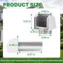 4 Inch Dryer Vent Cover Outdoor Kit, Stainless Steel Hooded Exterior Wall Exhaust Vent with Screen and Damper, Includes Clamps, Foil Tape and Screws, White