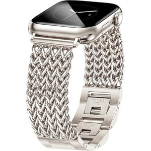 JR.DM Starlight Bracelet Band Women Compatible with Apple Watch 42mm(S3/2/1) 44mm 45mm 46mm 49mm Designer Stainless Steel Metal Chain Dressy Strap for iWatch Series 11/10/9/8/7/6/5/4/SE/3/2/1/Ultra