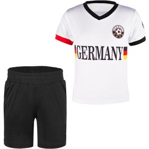 Cnins Germany Kids Soccer Jerseys for Youth German Soccer Shirt for Boys Football Clothes for Girls 9-10 Years