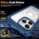 360 Protection Magnetic for iPhone 16 Pro Case Built-in 9H Privacy Screen Protector & Metal Stand[Fit for Magsafe][Anti-Spy][Lens Protector] Heavy Duty Shockproof Phone Case for iPhone 16 Pro