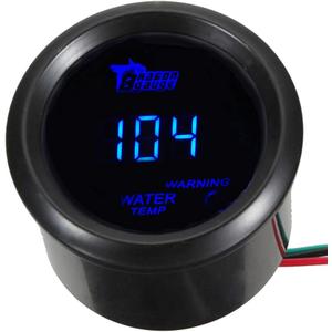 ESUPPORT Car 2" 52mm Digital Water Temp Gauge Blue LED Fahrenheit F