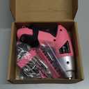 Hi-Spec Small Electric Screwdriver, Mini Drill Set, Rechargeable 3.6V Cordless Screwdriver with 26 Driver Bits, Power Tool for Small Projects & Home Use, Pink