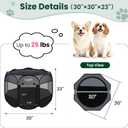 Love's cabin Pet Puppy Dog Playpen, Medium Dog Tent Crates Cage Indoor/Outdoor, Portable Playpen for Cat, Foldable Pop Up Dog Kennel Playpen with Carring Case, Removable Zipper Top, Dark Grey
