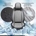 DISUTOGO 2 Front Seat Covers Fit for Subaru Outback 2007-2025 2026 Waterproof Leather Car Seat Covers Automotive Seat Cushion Protector Compatible Airbag (2 PCS Front Seats - Black & Grey)