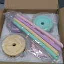 Glass Cups with Lids and Straws (4 Pcs), 16oz Drinking Glasses Set with Silicone Sleeves for Coffee Bar Accessories Iced Coffee Cups with Lids, Glass Tumbler Reusable for Gifts (Mint)