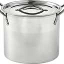 IMUSA Stainless Steel Stock Pot with Lid, 20 Quart, Silver