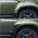 Rear Wheel Arch Cover Compatible with 2020-2025 Land Rover Defender 110 130 Anti-Scratch Resistant Protection Trim Decoration Fit Guard ABS Sticker Kit Anti-Impact Armor Exterior Accessories