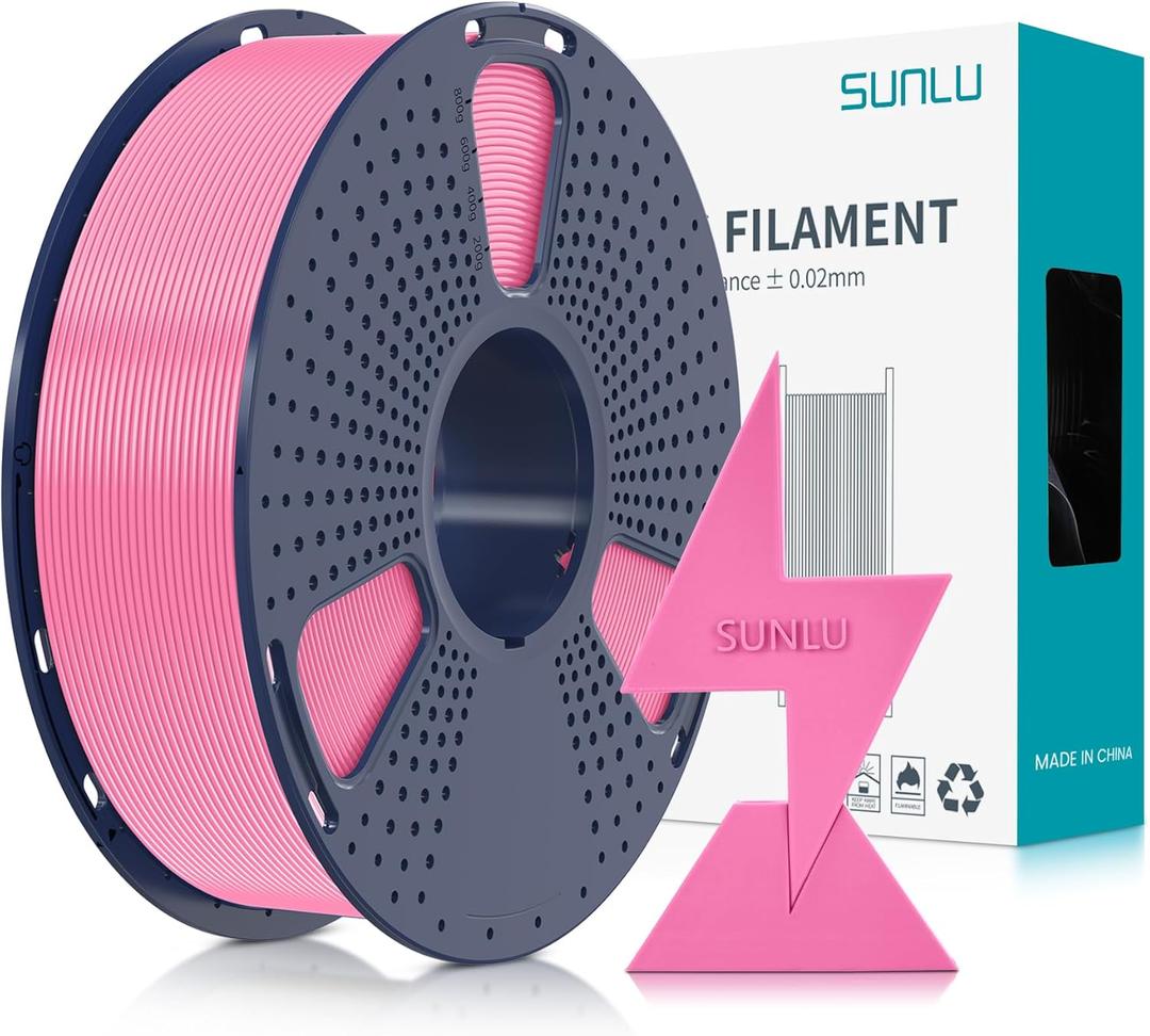 SUNLU High Speed PLA Filament 1.75mm, 30mm/s - 600mm/s Print Range, High Flow Speedy 3D Printer PLA Filament, Designed for Fast Printing, Good for Fast Printing, 1KG Pink