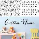 Custom Name Wall Stickers Personalized Name Vinyl Decals for Baby Kids Room Wall Decor Custom Names Sign for Backdrop DIY Alphabet ABC Sticker for Nursery Toddler Bedroom Playroom Home Decorations