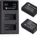 FirstPower 2-Pack LP-E12 Battery and Dual USB Charger for Canon EOS M, EOS M2, EOS M10, EOS M50, EOS M50 Mark II, EOS M100, EOS M200, Rebel SL1, PowerShot SX70 HS Digital Camera