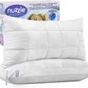 Nuzzle Queen Size Set of 2 Adjustable Firm Pillows – Hotel Luxury Neck Support, Height Adjust Soft Cooling Pillow for Back, Stomach or Side Sleepers-Home Gift